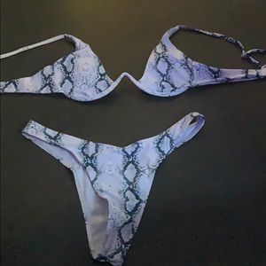 Snakeskin bikini